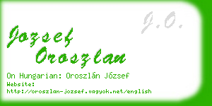 jozsef oroszlan business card