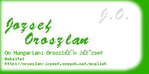 jozsef oroszlan business card